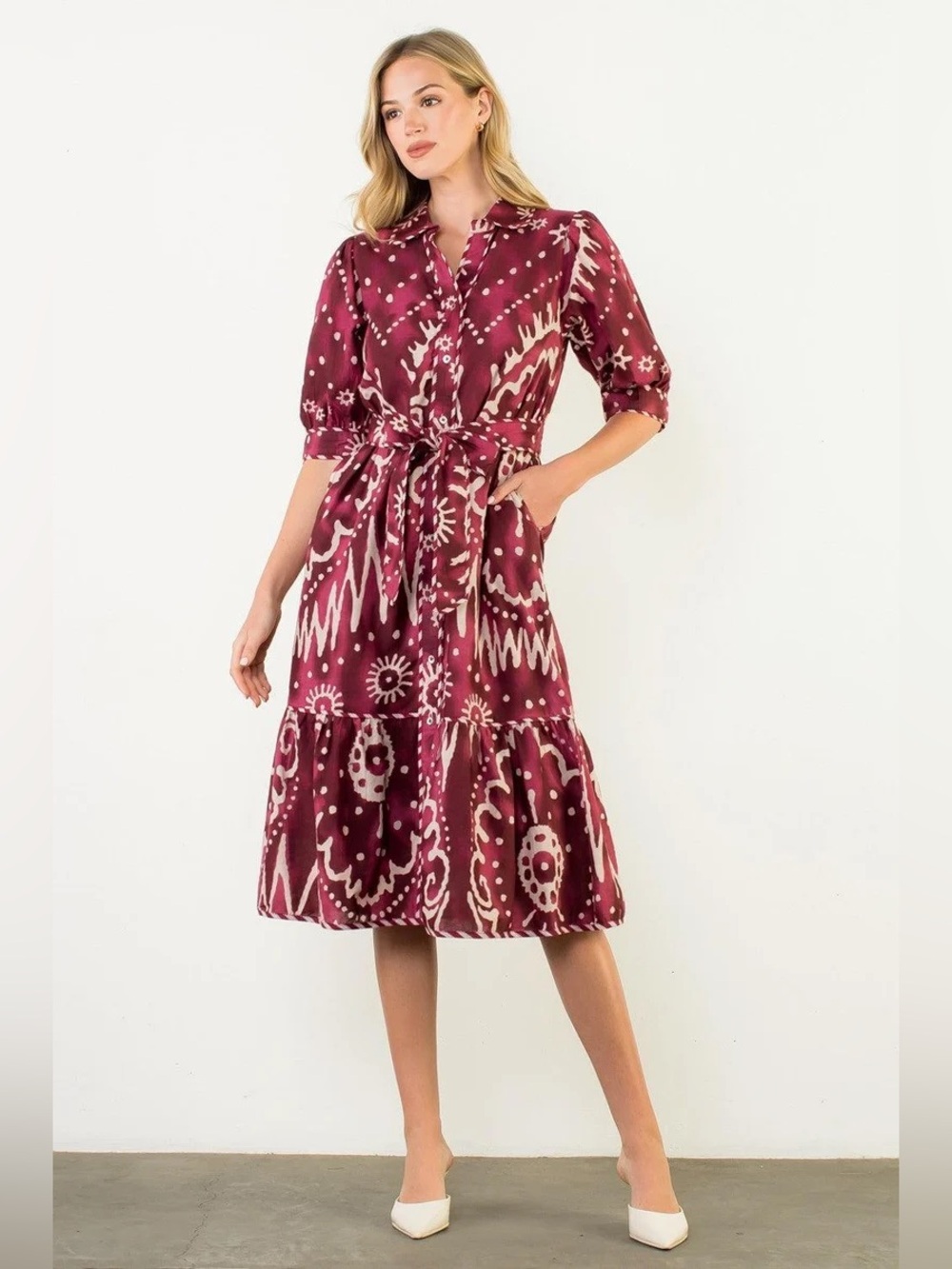 Anthropologie THML Georgia Midi Dress